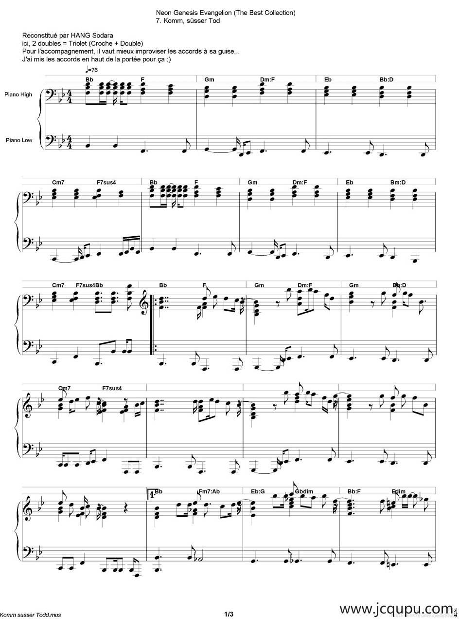 Neon Genesis Evangelion简谱