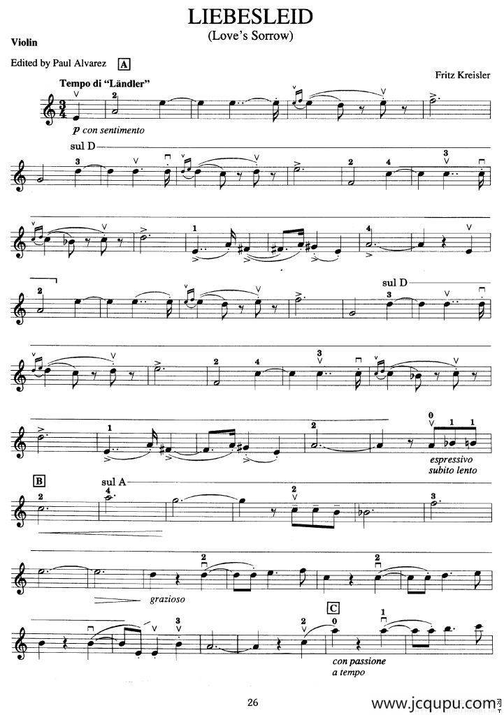 LIEBESFREUD（Love's Sorrow [爱的悲怆]）简谱