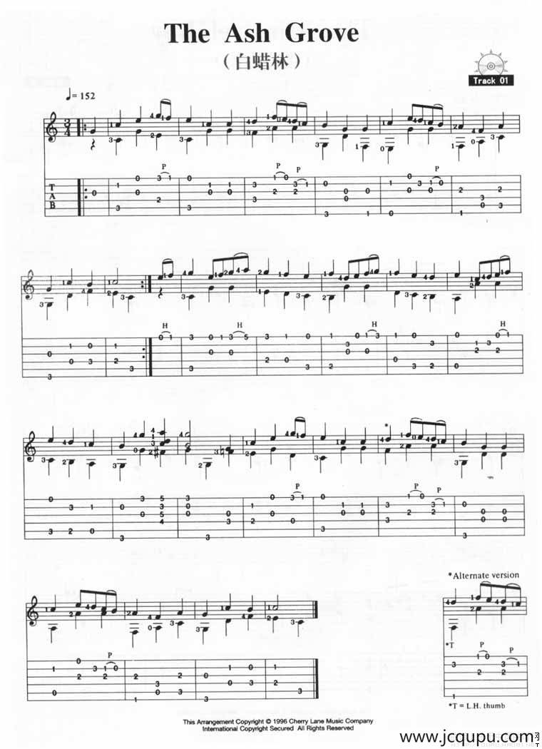 The Ash Grove（白蜡林）简谱
