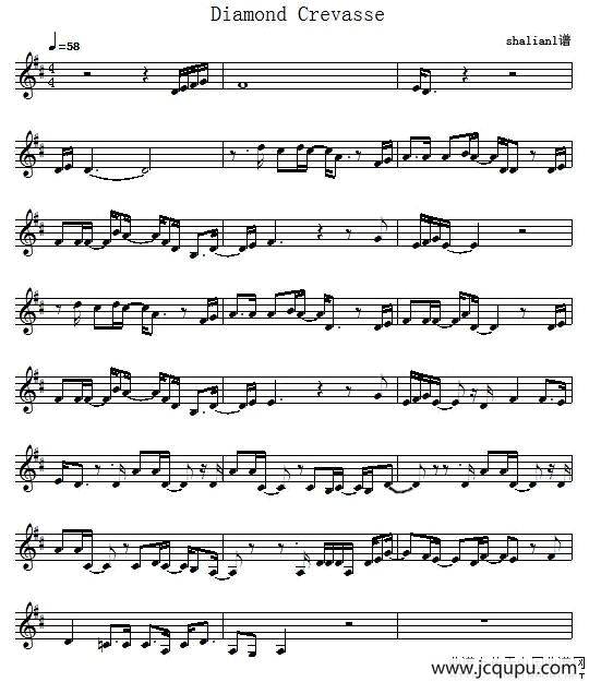 Diamond crevasse（钻石裂痕）简谱