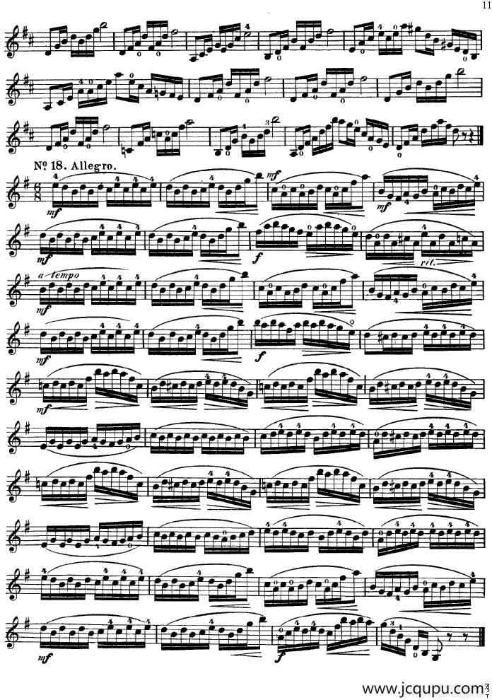 沃尔法特60首练习曲 Op.45（第11-20页）简谱