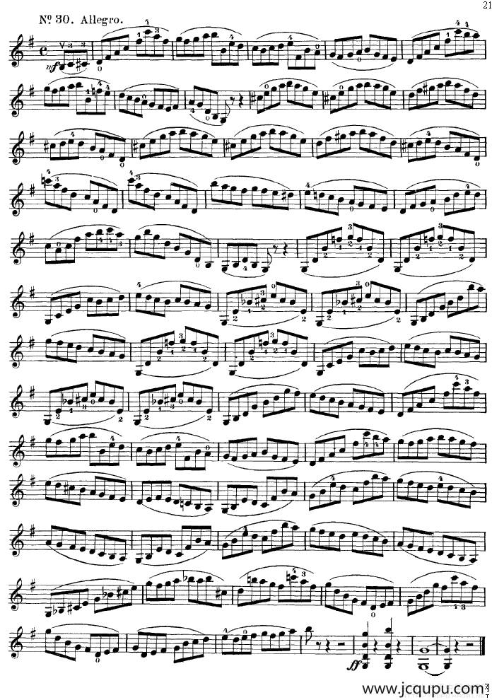 沃尔法特60首练习曲 Op.45（第21-30页）简谱