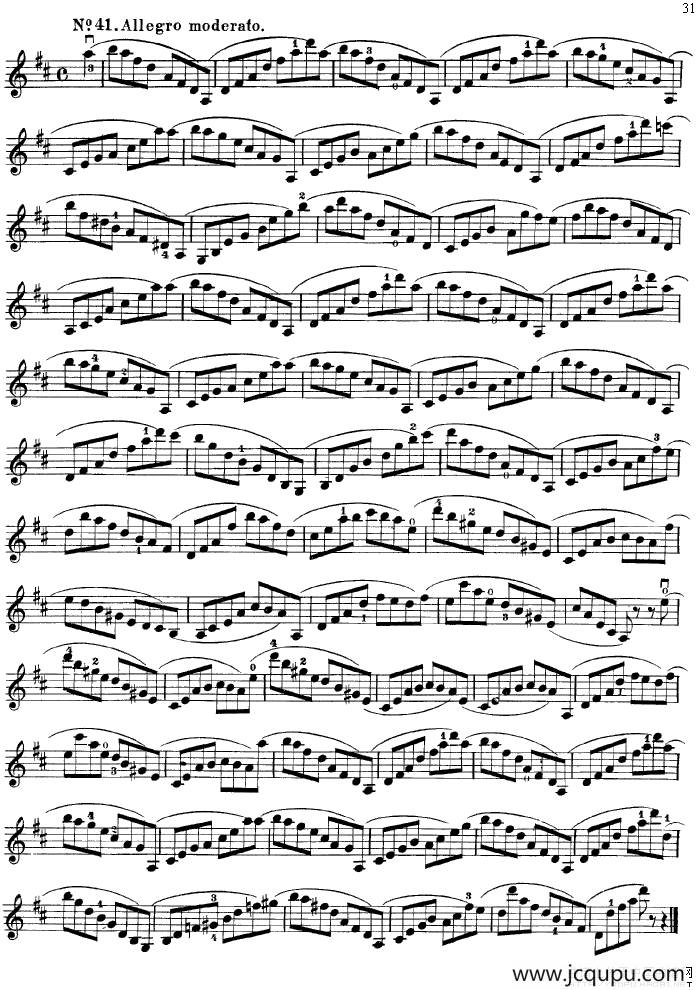 沃尔法特60首练习曲 Op.45（第31-40页）简谱