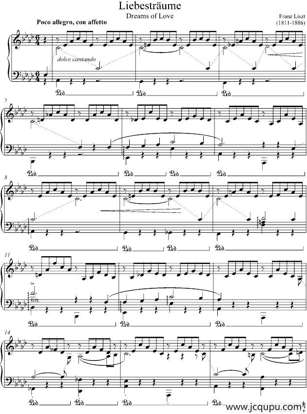 爱之梦 No.3简谱