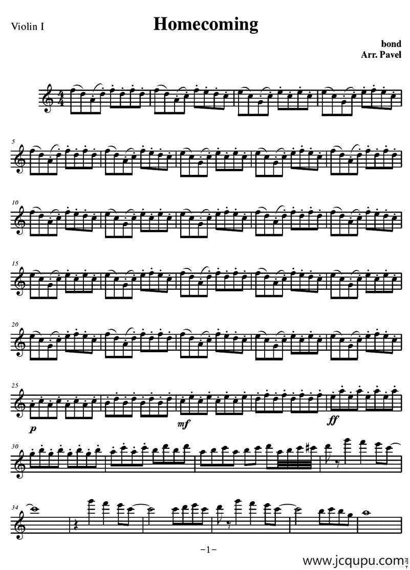 homecoming（回家）简谱