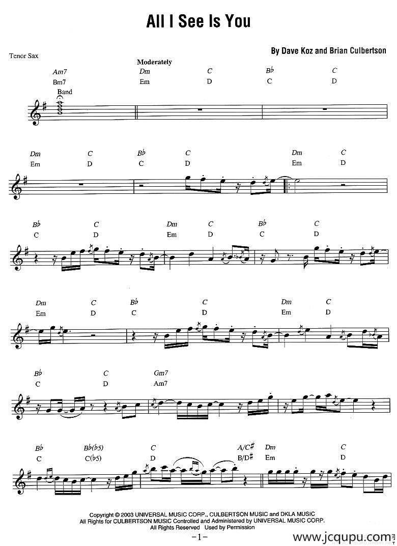 All I see is you4简谱