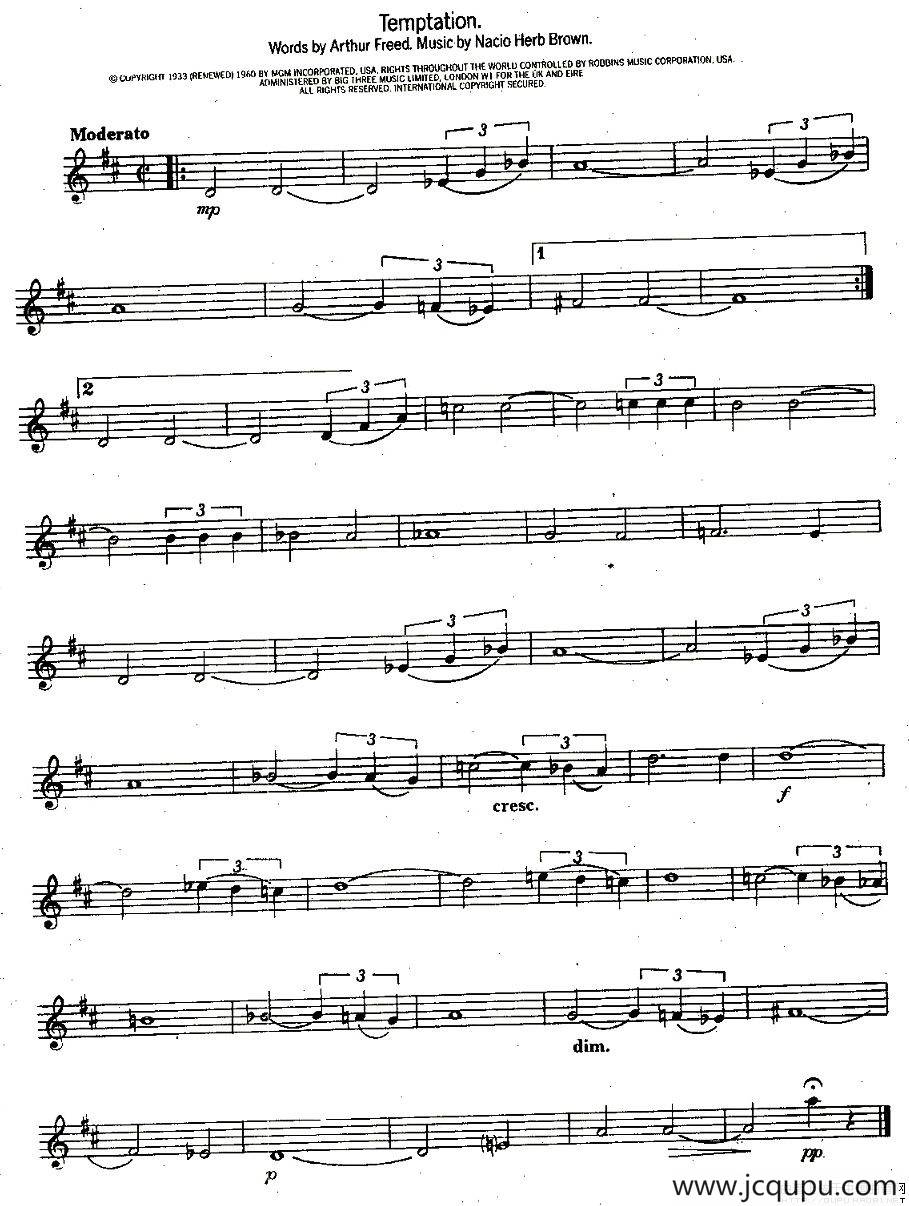 Temptation简谱
