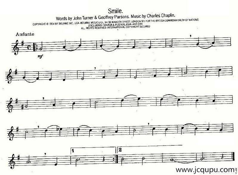 Smile（微笑）简谱
