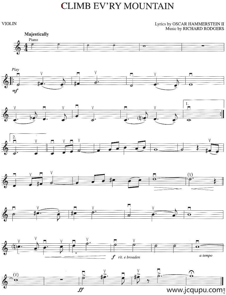 CLIMB EV’RY MOUNTAIN简谱