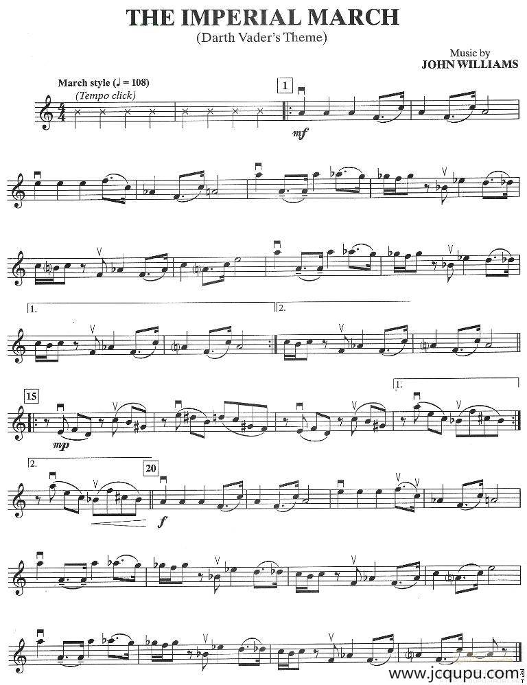 THE IMPERIAL MARCH简谱