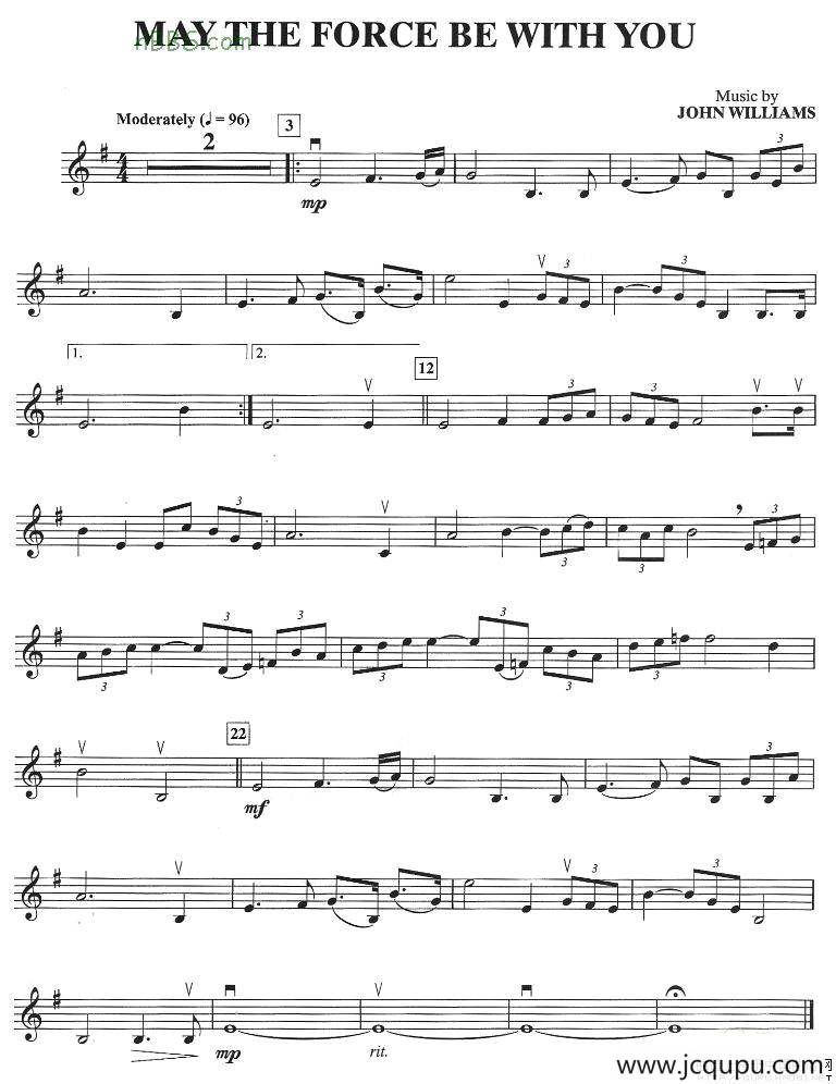 MAY THE FORCE BE WITH YOU简谱