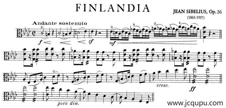 FINLANDIA（中提琴）简谱