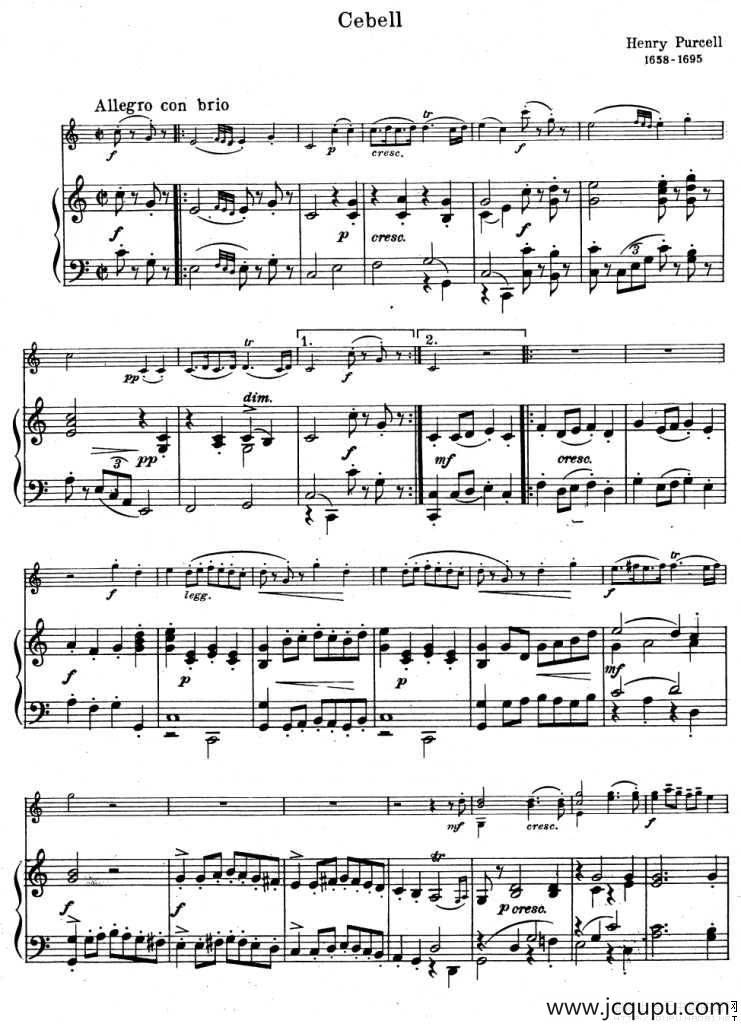 CEBELL（小提琴+钢琴）简谱