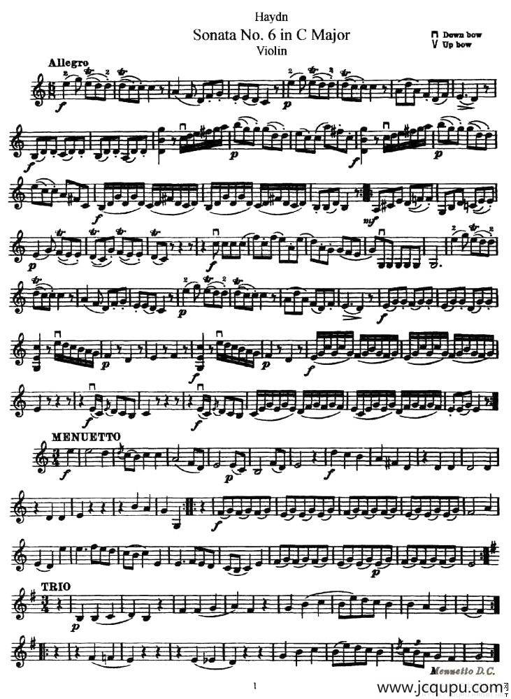 Soata No.6. in C Major简谱