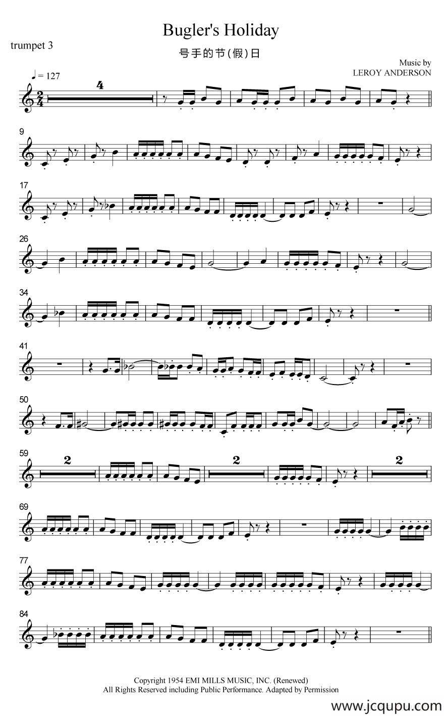 号手的节日（小号）简谱