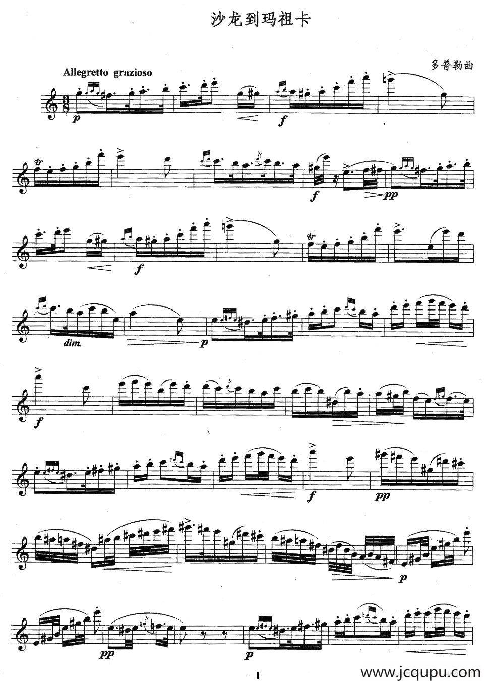 沙龙到玛祖卡简谱