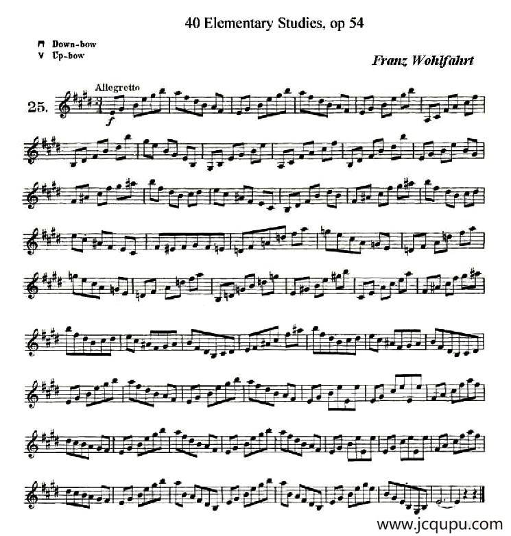 40首小提琴初级技巧练习曲之25简谱