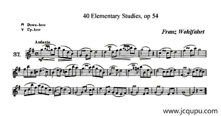 40首小提琴初级技巧练习曲之37简谱