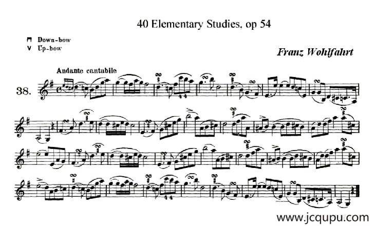 40首小提琴初级技巧练习曲之38简谱