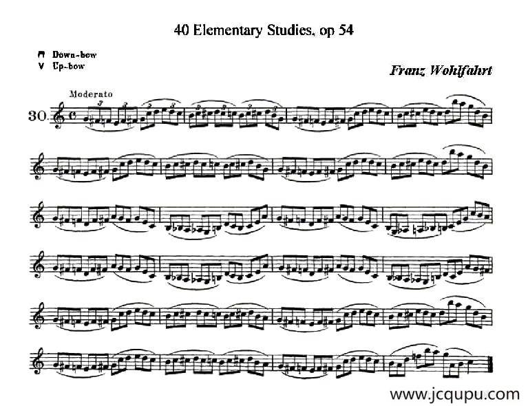 40首小提琴初级技巧练习曲之30简谱