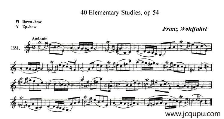 40首小提琴初级技巧练习曲之39简谱
