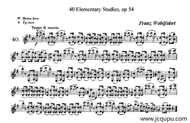 40首小提琴初级技巧练习曲之40简谱