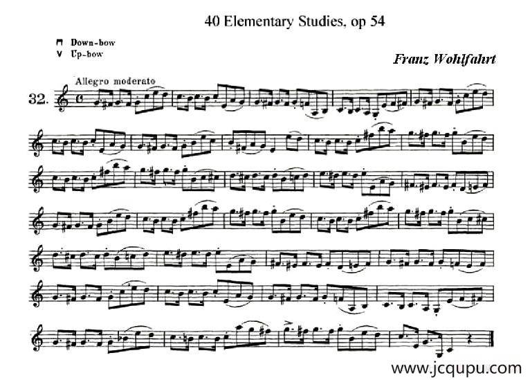 40首小提琴初级技巧练习曲之32简谱