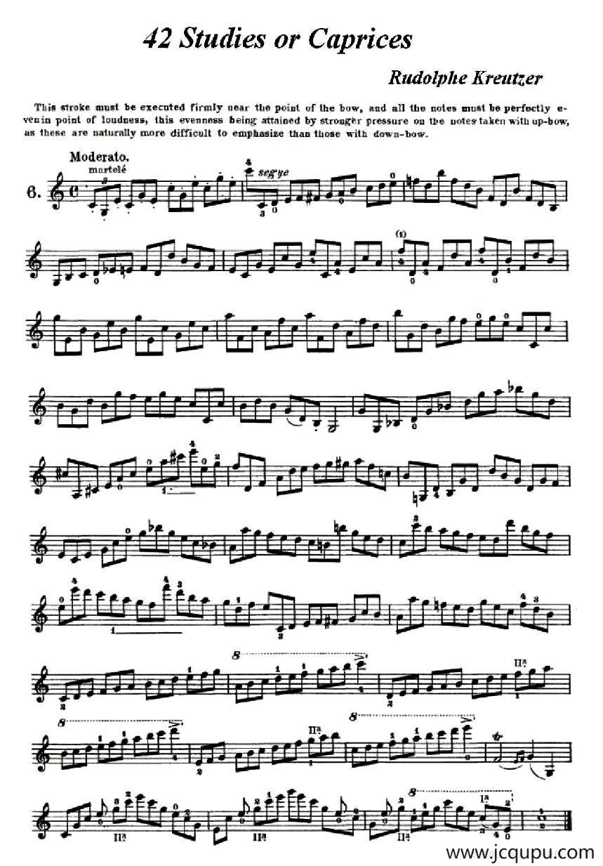 42首练习曲或隨想曲之六简谱