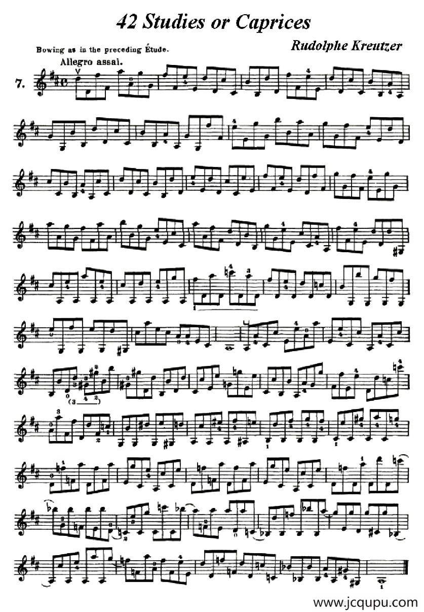 42首练习曲或隨想曲之七简谱