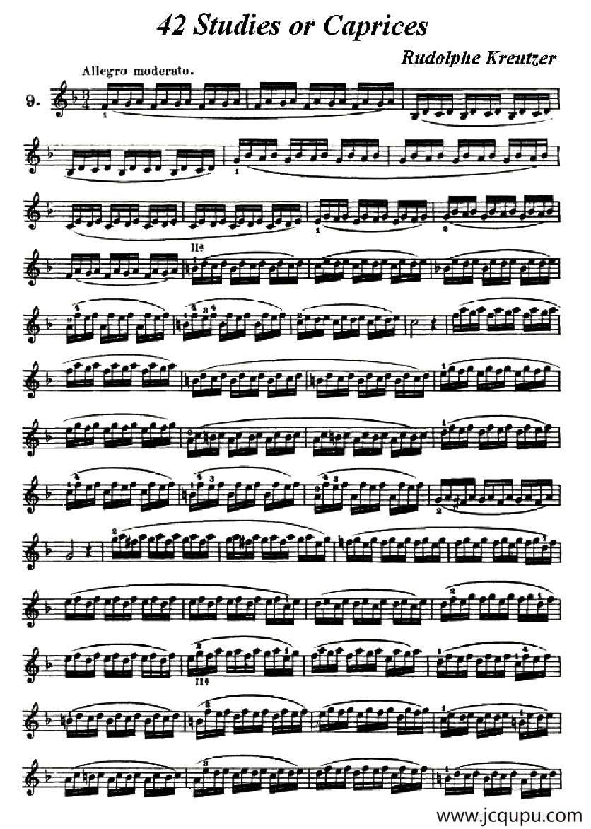 42首练习曲或隨想曲之九简谱