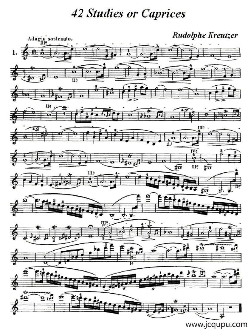 42首练习曲或隨想曲之一简谱