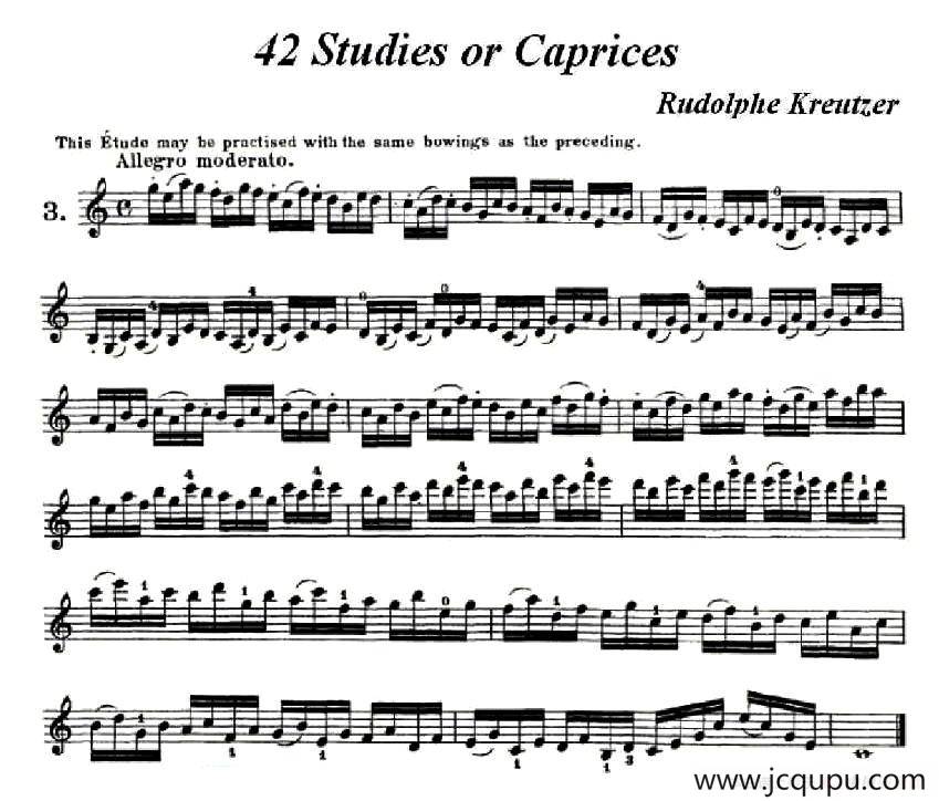 42首练习曲或隨想曲之三简谱