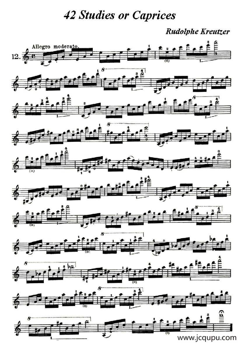 42首练习曲或隨想曲之12简谱