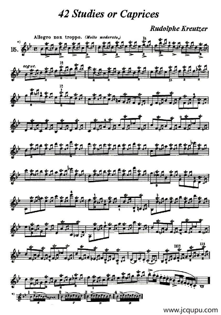 42首练习曲或隨想曲之15简谱