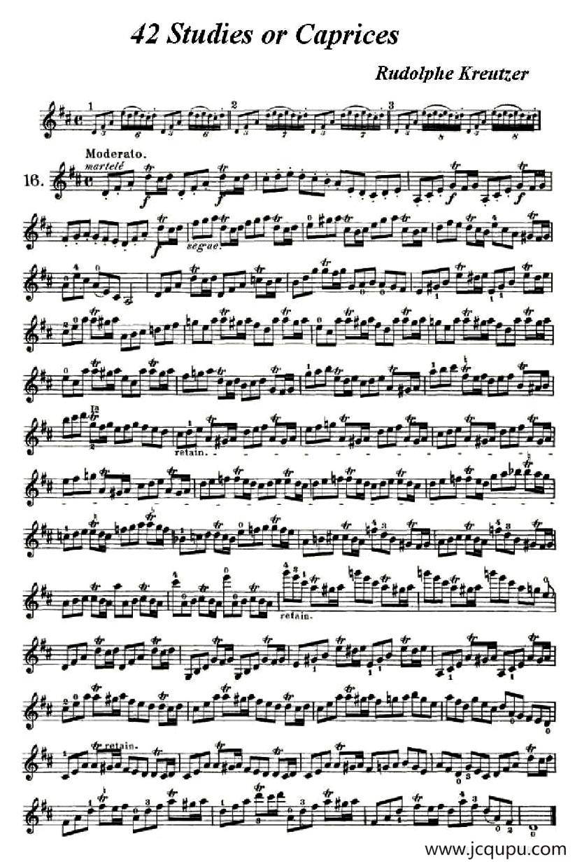 42首练习曲或隨想曲之16简谱