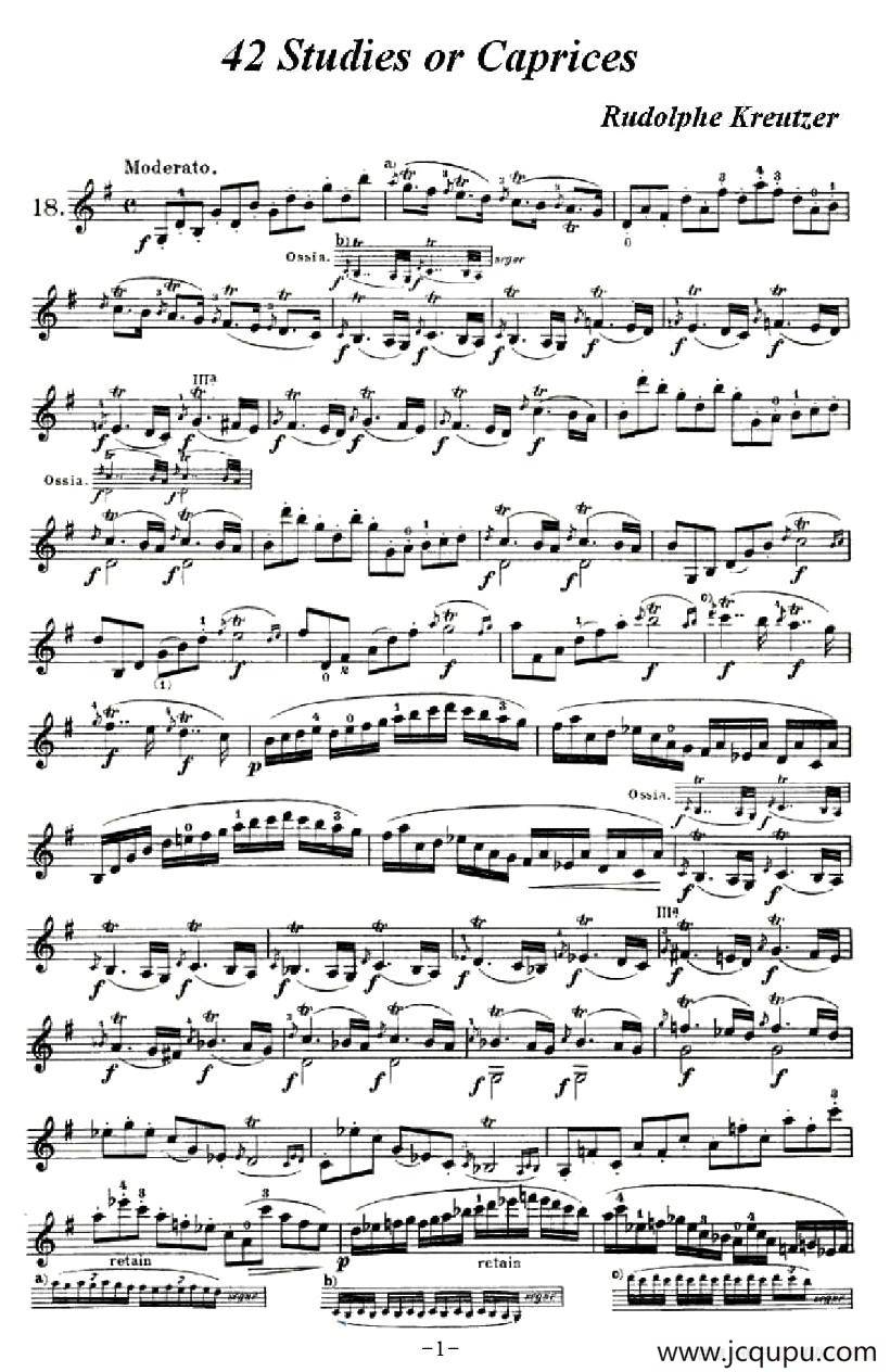 42首练习曲或隨想曲之18简谱