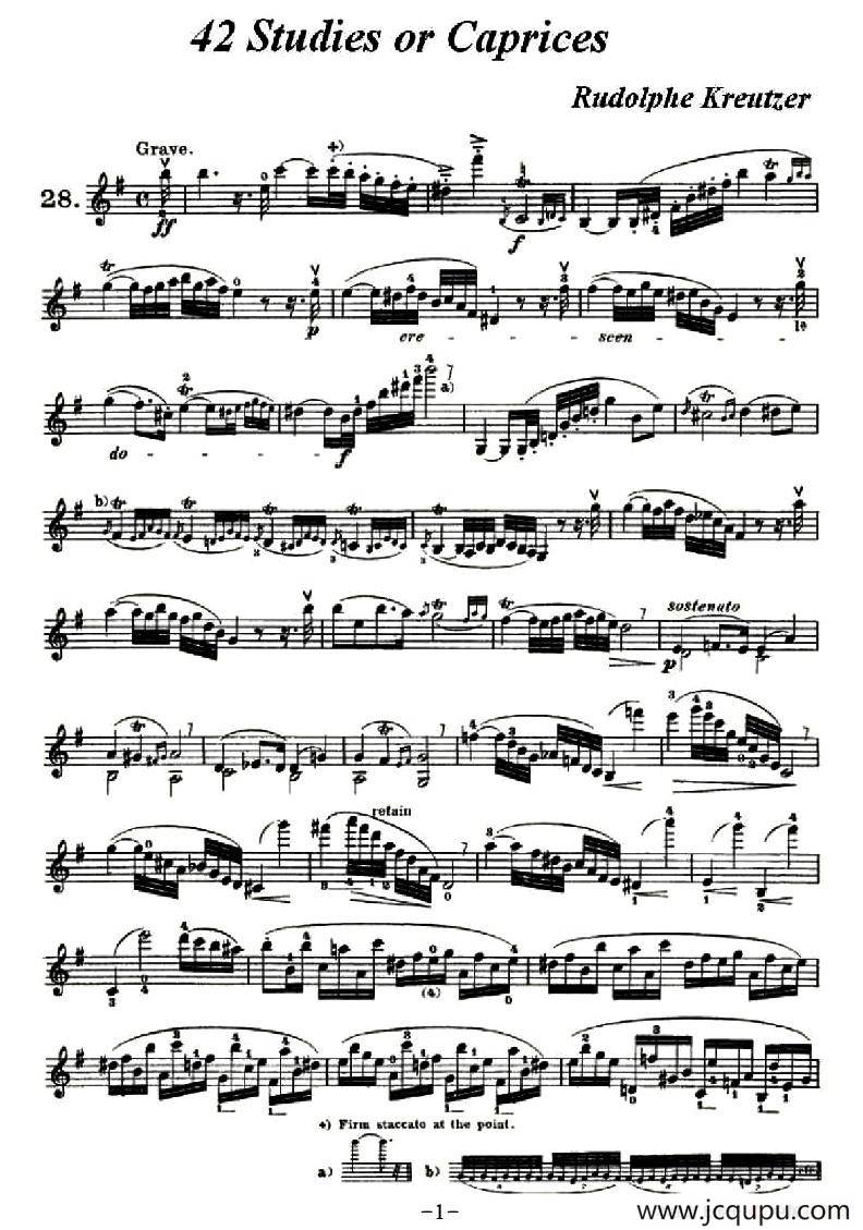 42首练习曲或隨想曲之28简谱