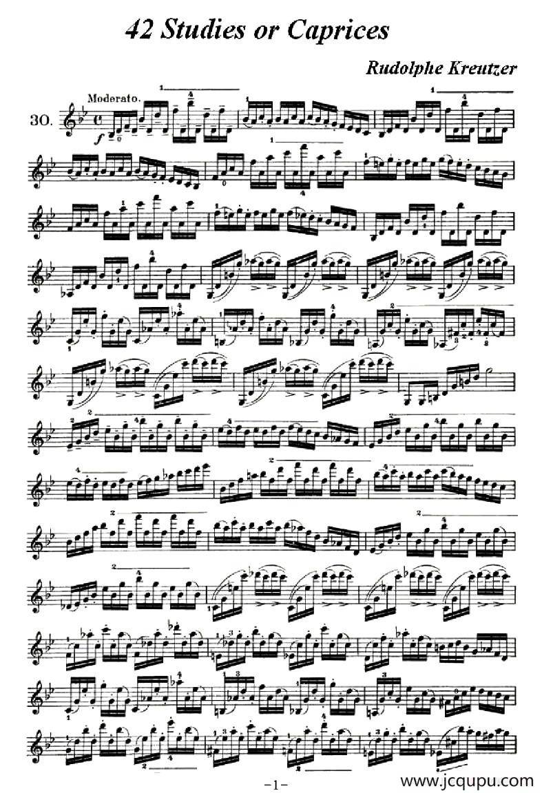 42首练习曲或隨想曲之30简谱