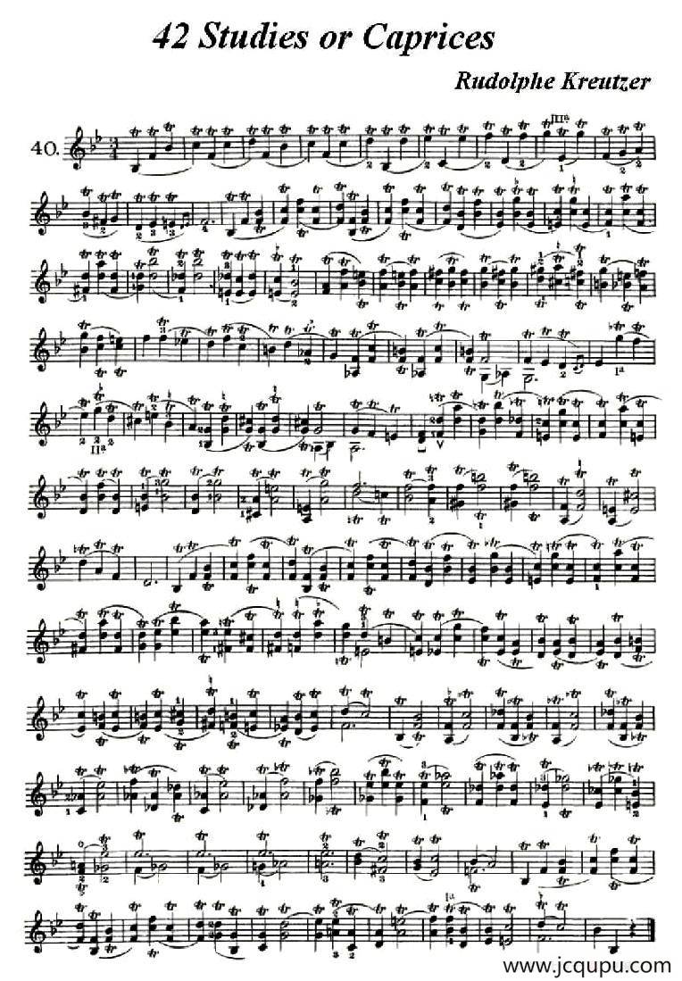 42首练习曲或隨想曲之40简谱