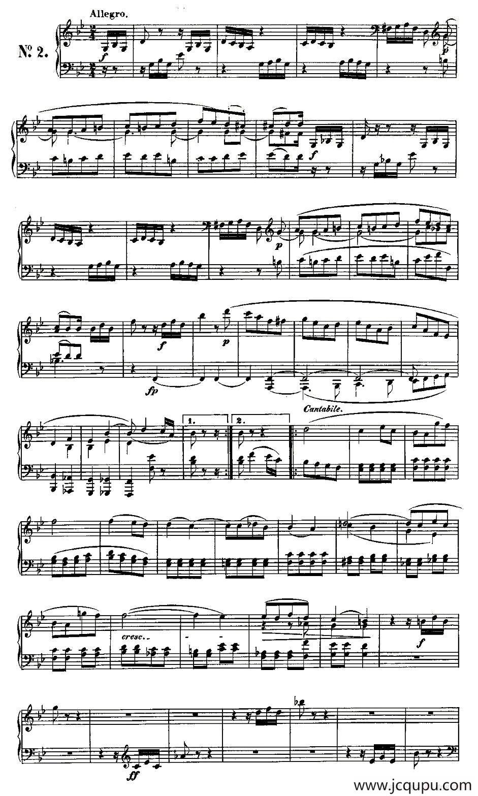 贝多芬钢琴小品Op.126 之二简谱