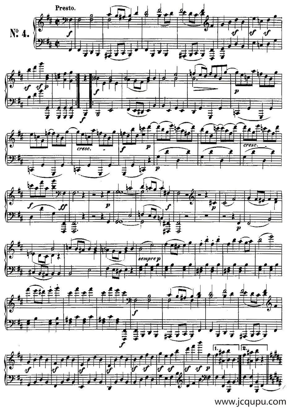 贝多芬钢琴小品Op.126 之四简谱