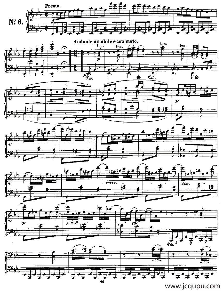 贝多芬钢琴小品Op.126 之六简谱