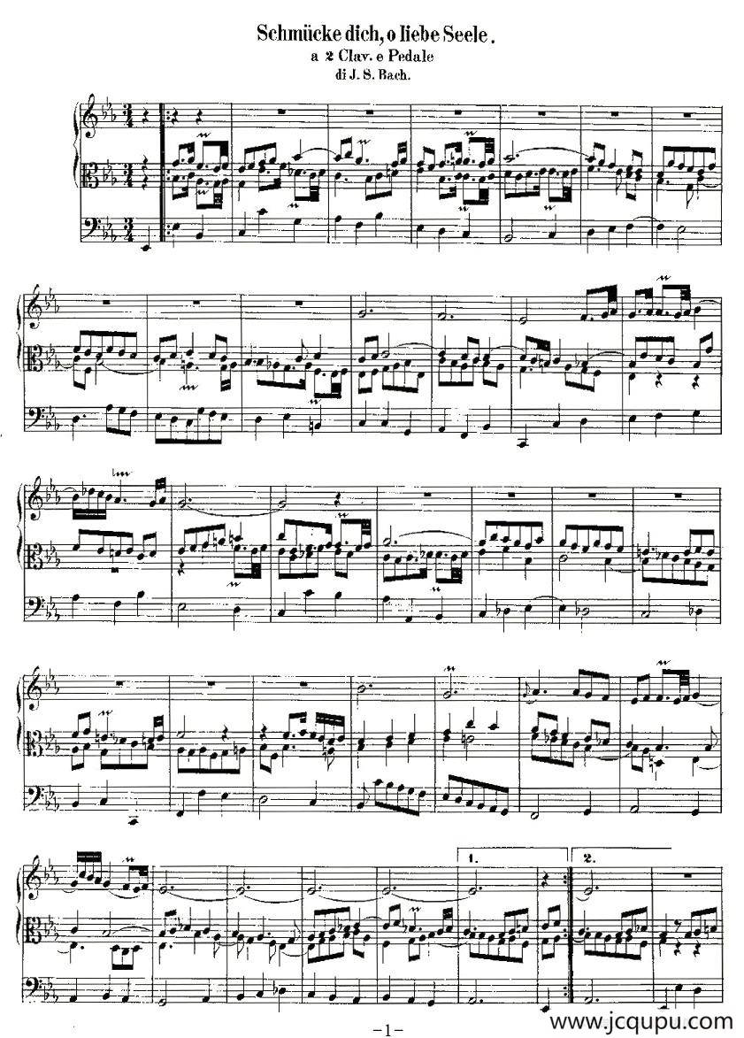 18首赞美诗前奏曲之四简谱