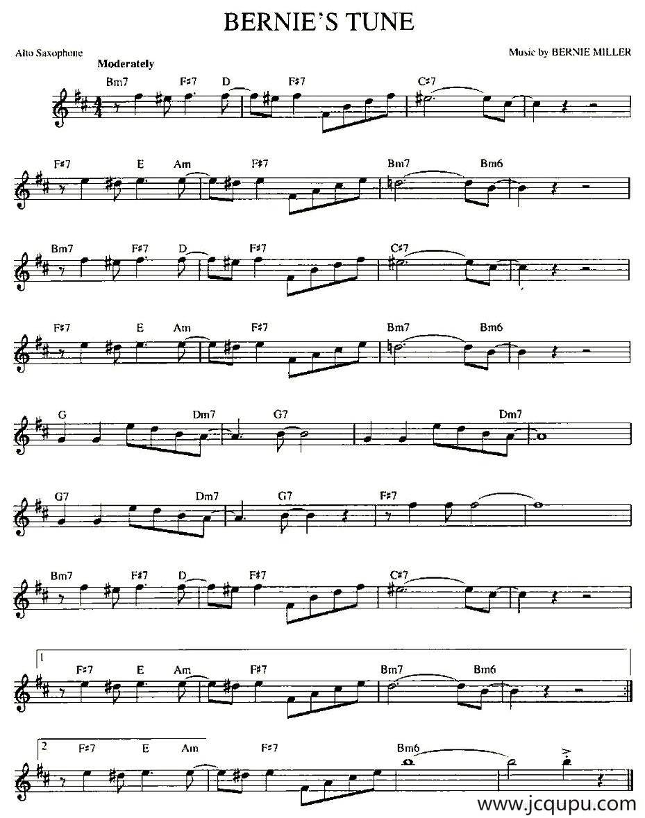 BERNIE'S TUNE简谱