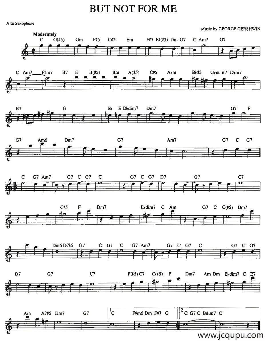 BUT NOT FOR ME简谱