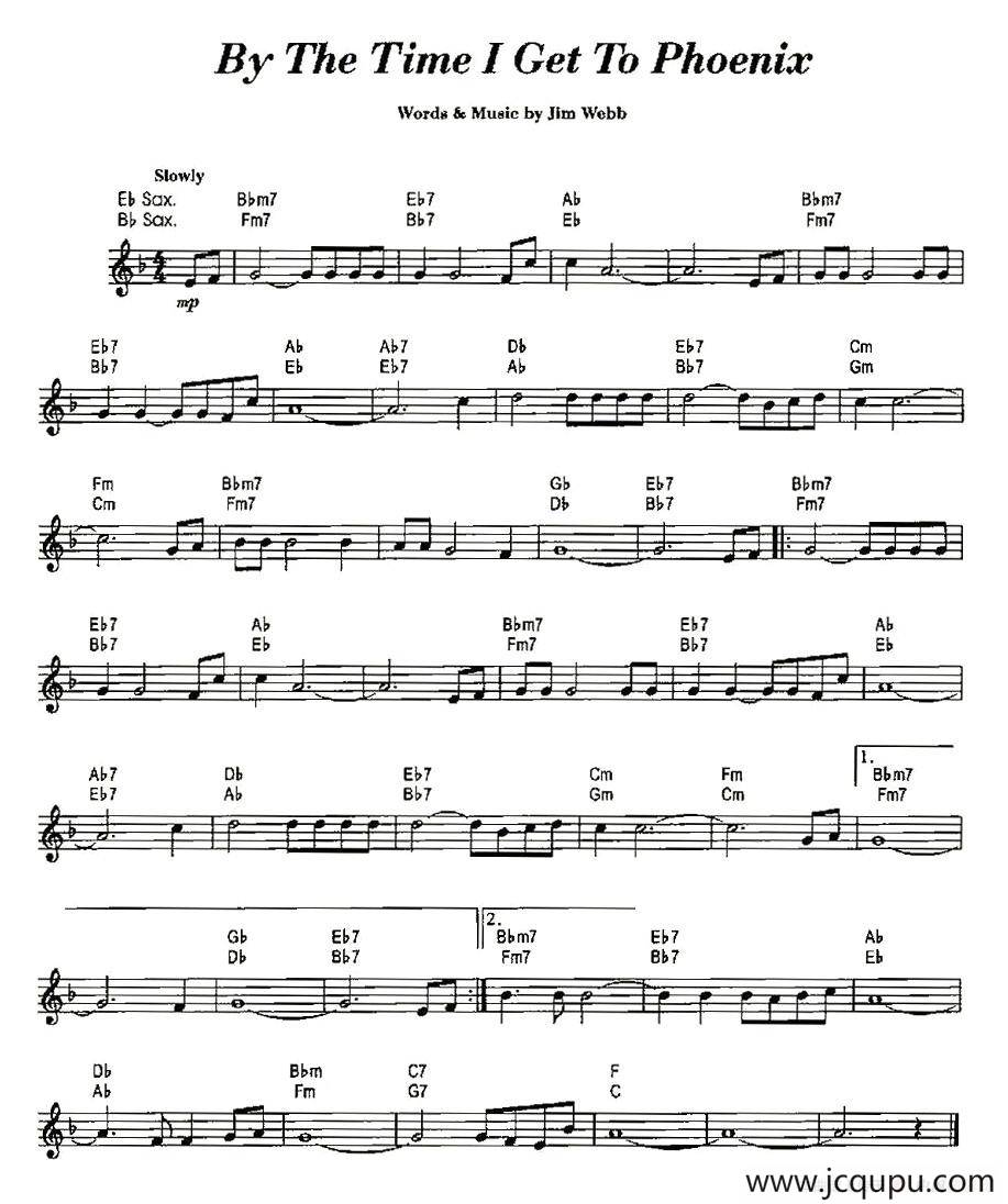 By The Time I Get To Phoenix简谱