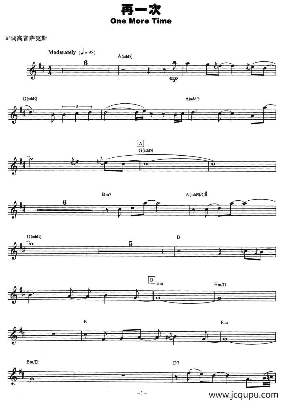 再一次简谱