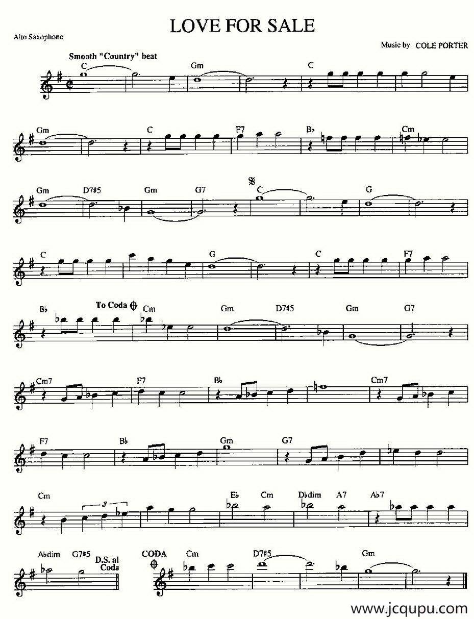 LOVE FOR SALE简谱
