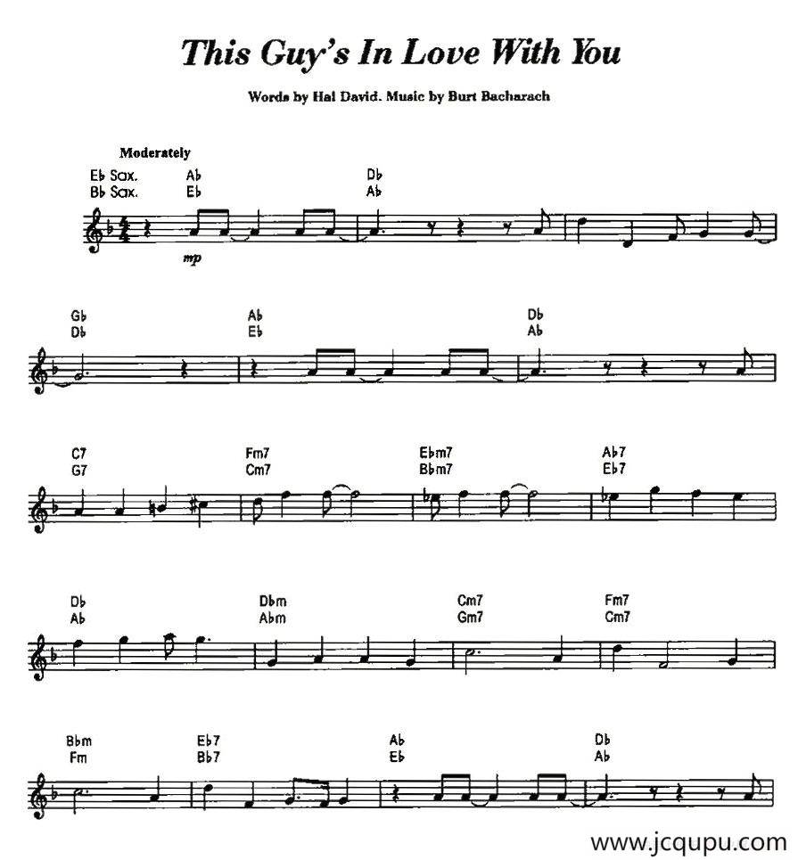 This Guy's In Love With You简谱