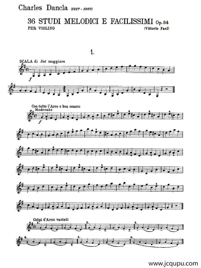 36 Studi Melodici E Facilissimi Op.48之1—10（36首容易旋律 作品.48）简谱